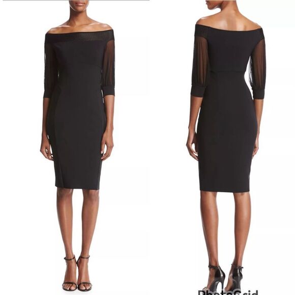 NWT Chiara Boni LA PETITE ROBE GRETEL ILLUSION COCKTAIL DRESS SZ 52/ US 16 Black - Picture 13 of 13